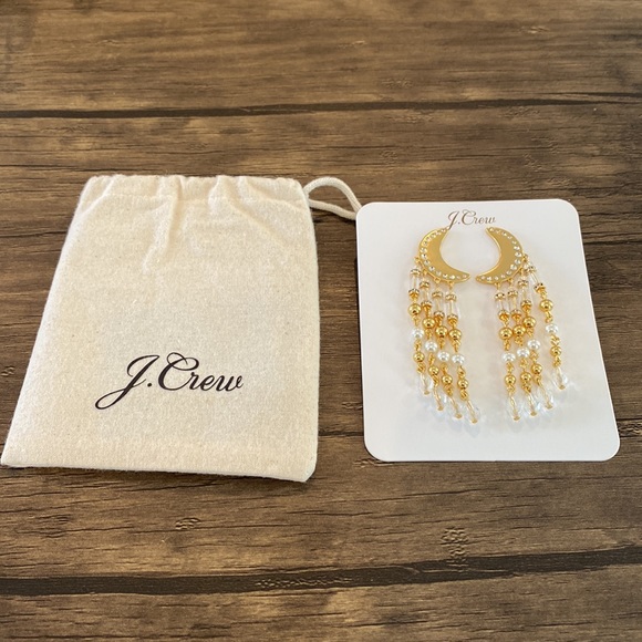 J. Crew Franchi Moon Pearl Earrings - Picture 8 of 12